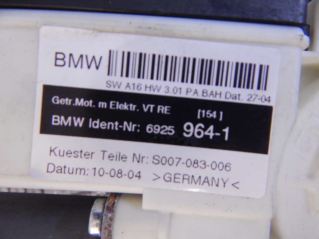 Стеклоподъемник электрический двери передней правой BMW X3 (E83) купить в Беларуси