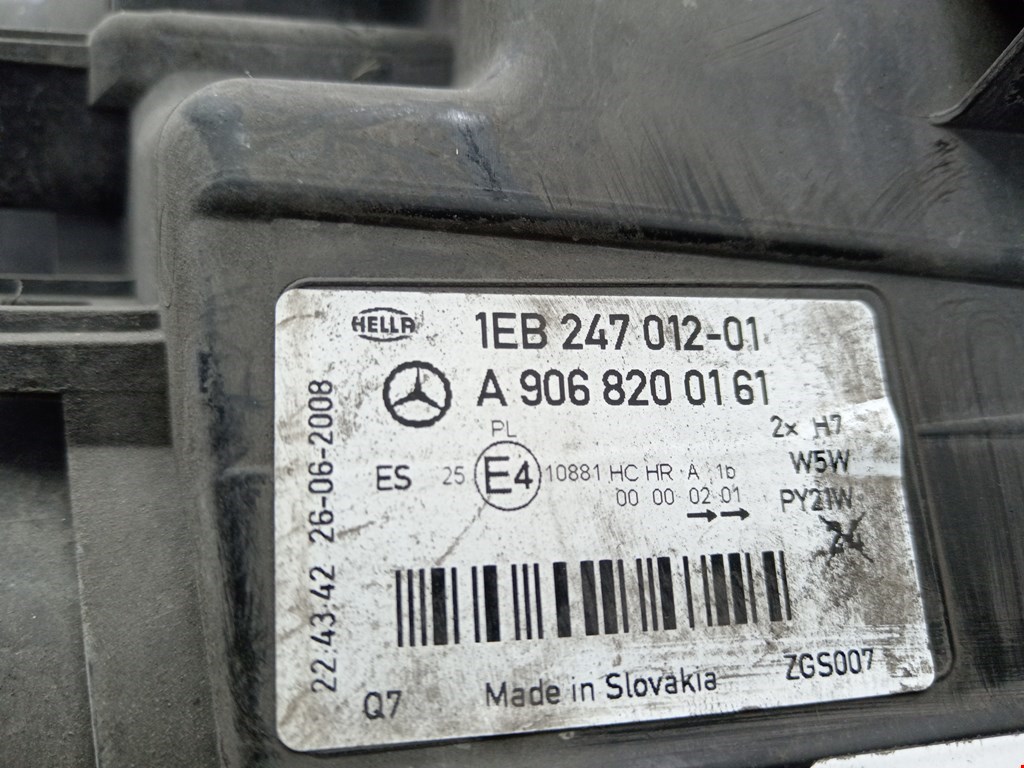 Фара передняя левая Mercedes Sprinter 2 (W906) купить в Беларуси