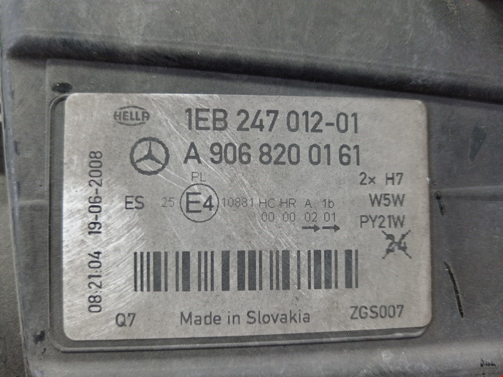 Фара передняя левая Mercedes Sprinter 2 (W906) купить в России